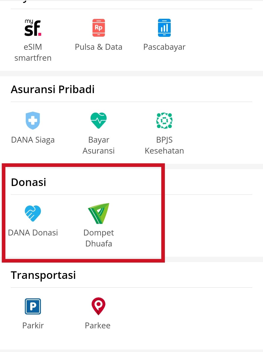 donasi online di dana